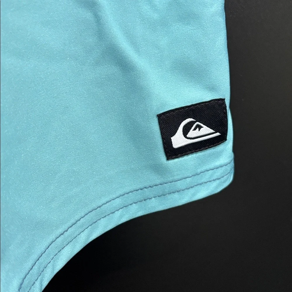 Quicksilver Board Shorts/Swim Trunks, drawstring waist,back Velcro vented pocket